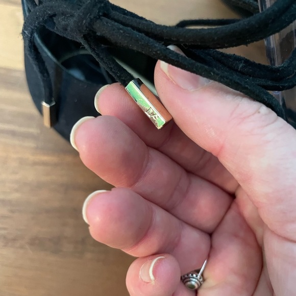 Diane Von Furstenberg wrapped lace up suede ballet flat - Picture 5 of 12